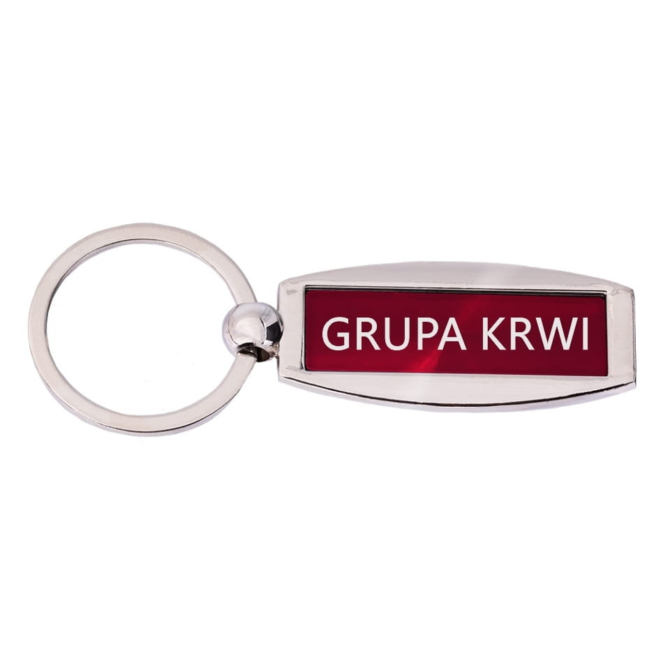 Brelok Metalowy Grawerowany - Grupa Krwi