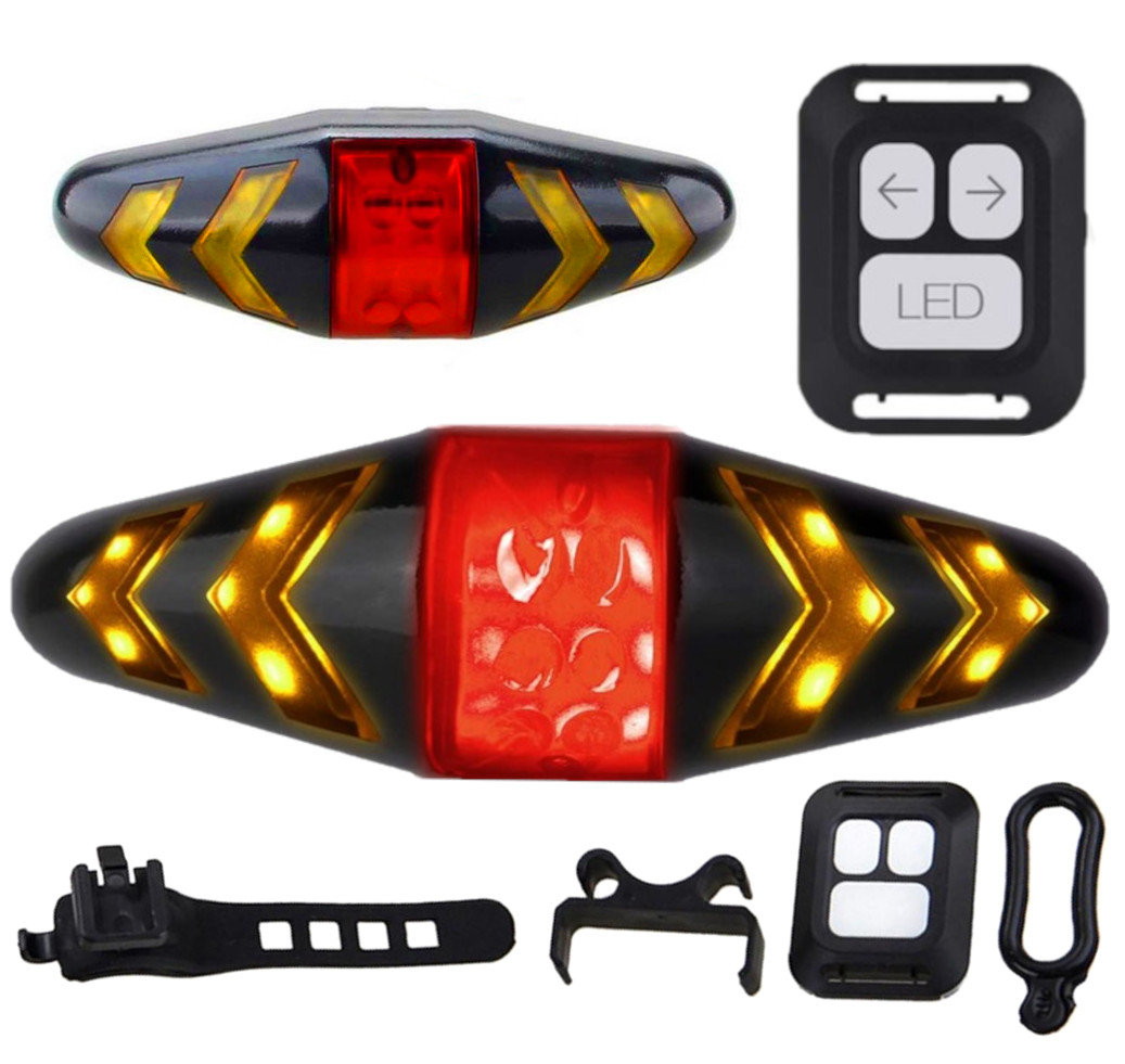 LAMPKA ROWEROWA LED na Tył z Kierunkowskazami USB R75