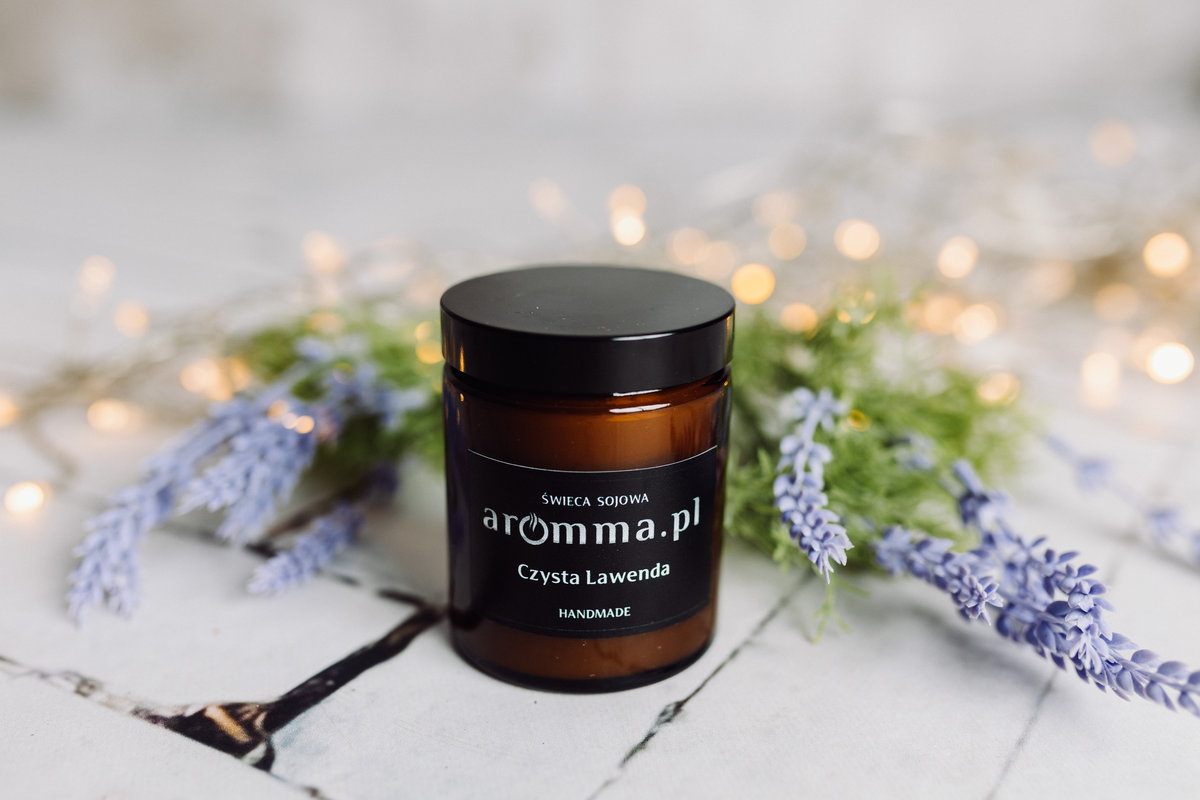 Świeca Sojowa 100% Czysta Lawenda 180 ml - Aromma