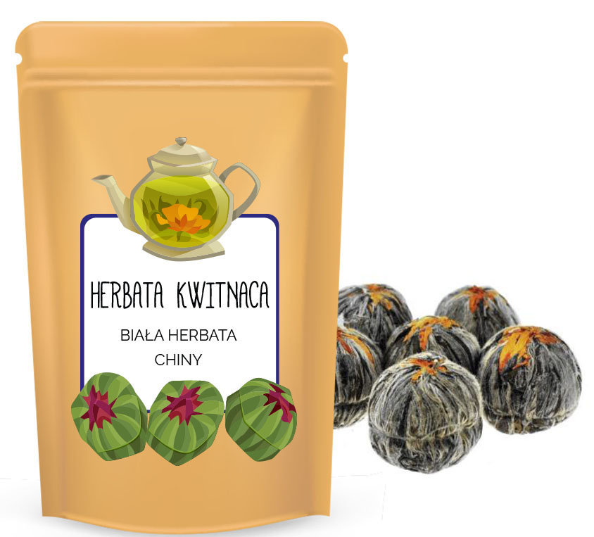 ❣️CHINA BALL❣️ Herbata kwitnąca biała herbata rozkwitająca na prezent.