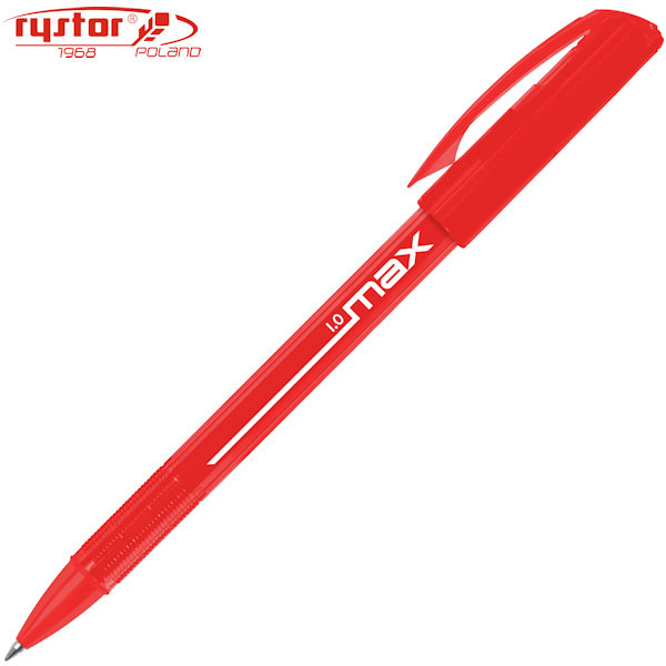 Rystor Długopis MAX-1 czerwony P-10szt