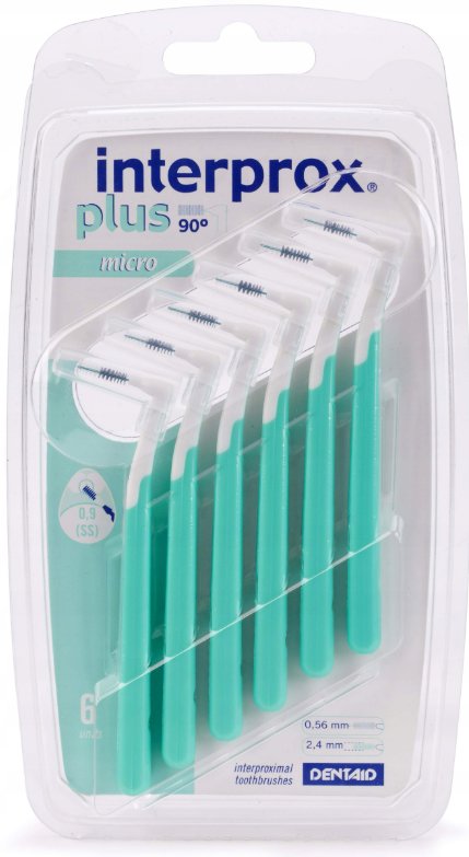 Vitis VITIS Interprox Plus - Szczoteczki międzyzębowe Micro 0,9mm zielone 6 szt. 9900002676
