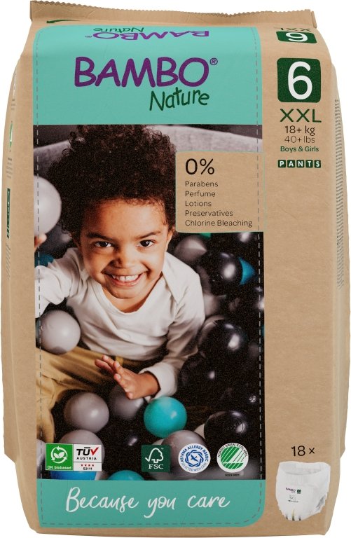 Bambo Nature Pieluchomajtki Pants XXL 18 kg+ 18 szt.