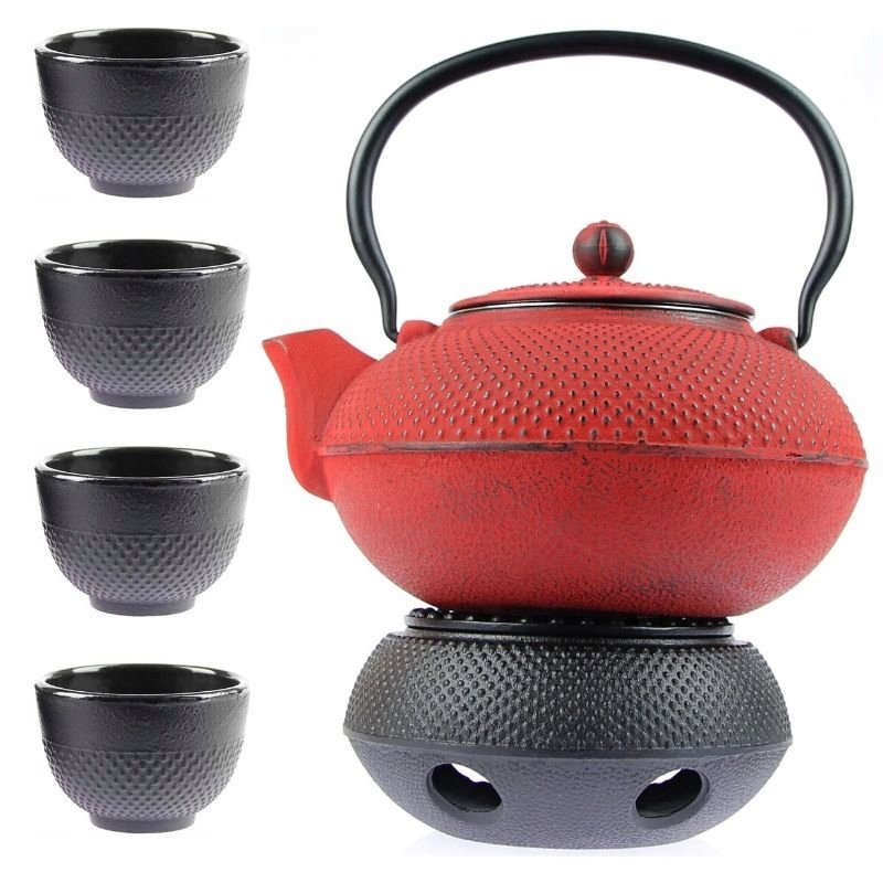 ZAPARZACZ CZAJNIK CZARKI x4 ŻELIWNE DO HERBATY