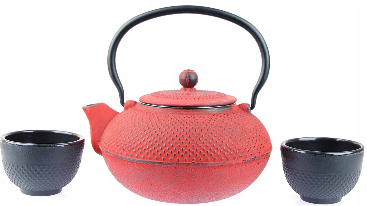 ZAPARZACZ CZAJNIK ŻELIWNY 2x CZARKI DO HERBATY