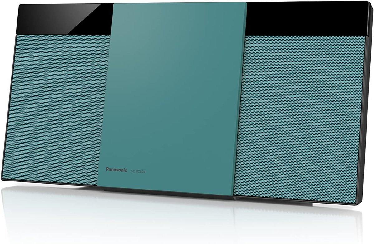 Panasonic SC-HC304EG-G Design stereo z cyfrowym DAB+ (Bluetooth, UKW, CD, Micro- o mocy 20 W RMS) petrol SC-HC304EG-G