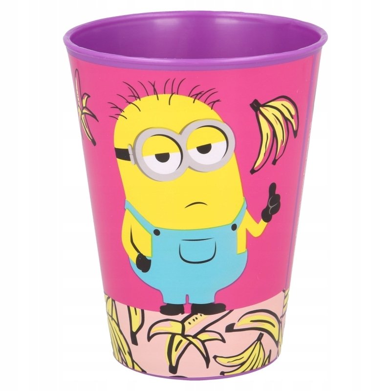 Kubek szklanka kubeczek MINIONKI róż 260 ml