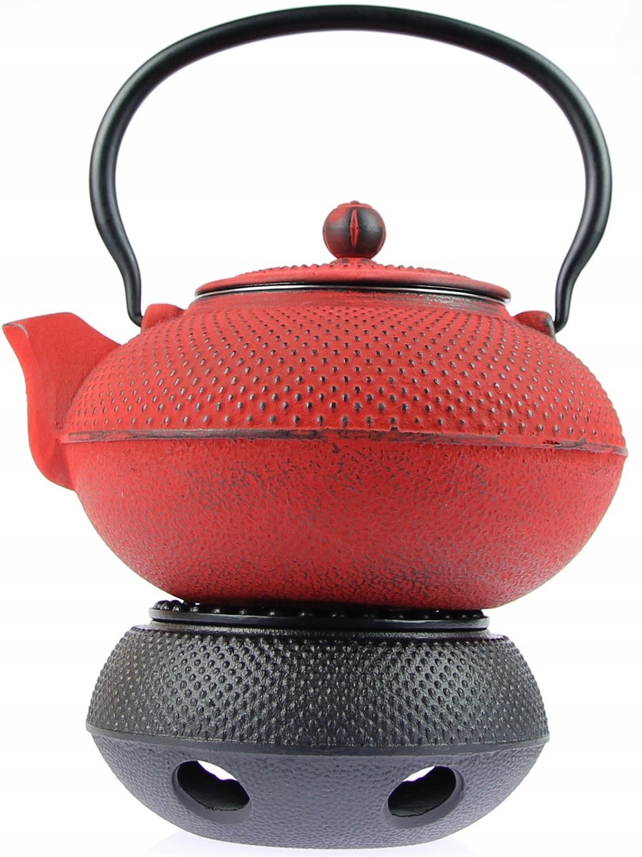 ZAPARZACZ CZAJNIK ŻELIWNY 1,5 L PODGRZEWACZ ZESTAW