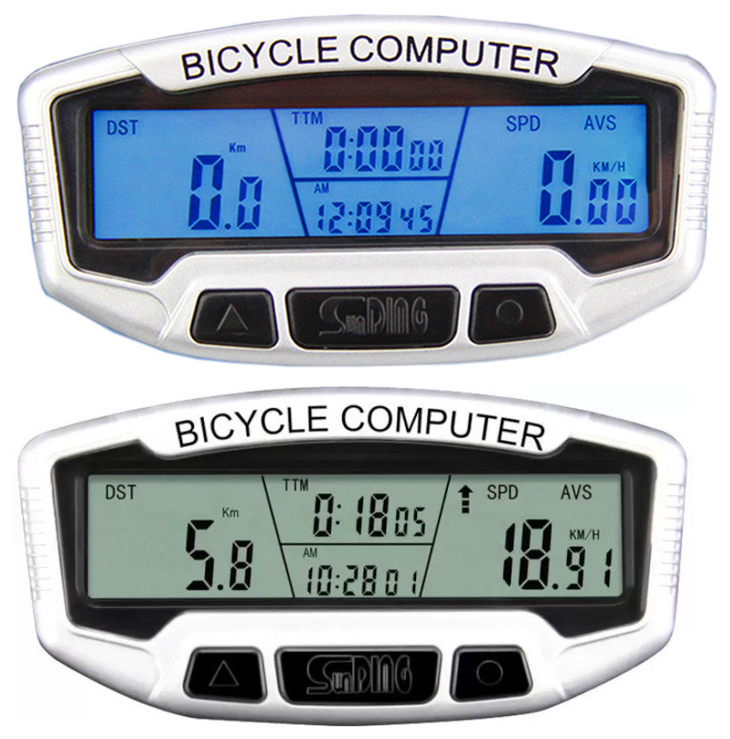 Licznik Rowerowy Podświetlenie Duży Lcd Termometr O30