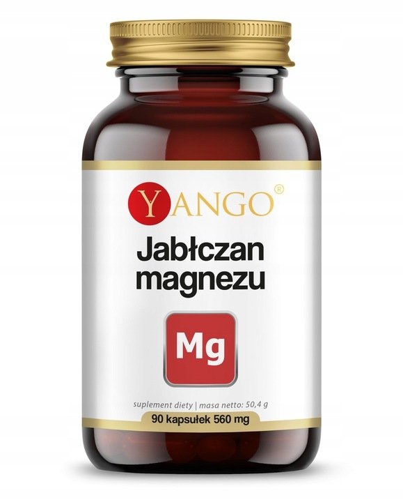 Yango Jabłczan magnezu - Yango - 90 kaps - Pamięć - Układ Nerwowy 59B8-13123_20220524164210