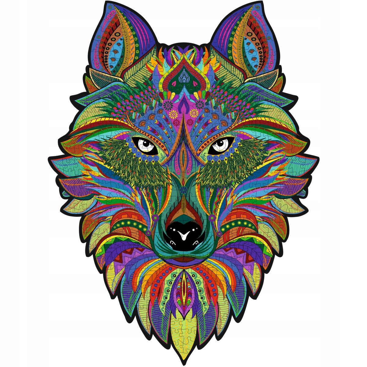 Drewniane puzzle dla dorosłych zwierzęta WILK 3d