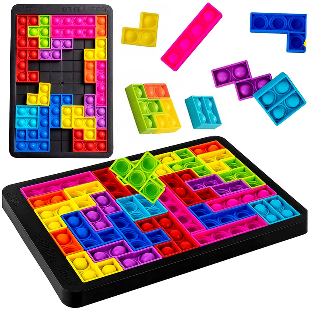 Zabawka Pop It Bąbelki Tetris Układanka Puzzle 3W1