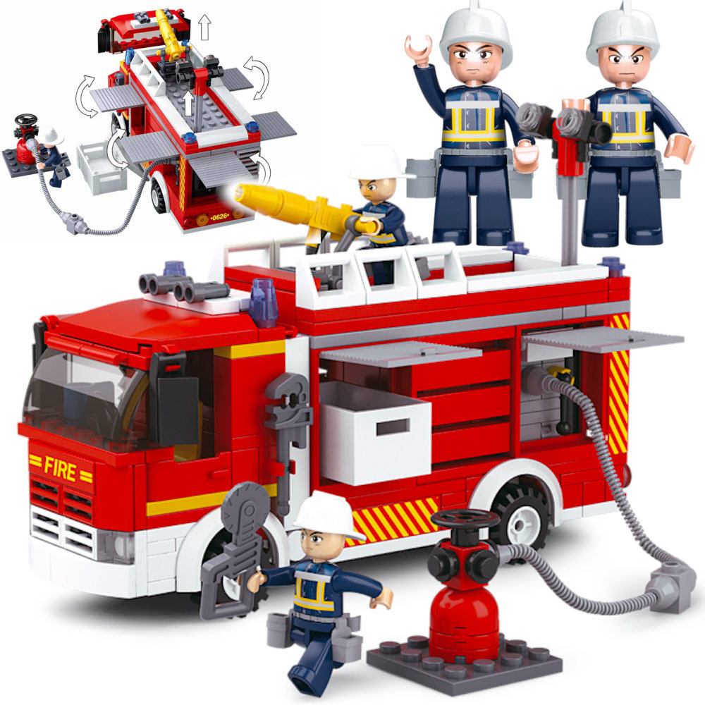 Sluban Klocki Fire Straż Wóż Strażacki 343 el. G096079 B0626