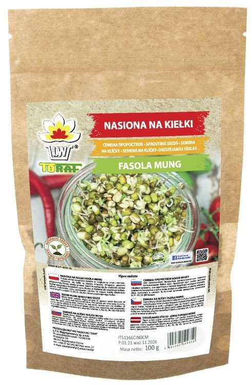 Toraf Nasiona na kiełki FASOLA MUNG 250g Nas000329