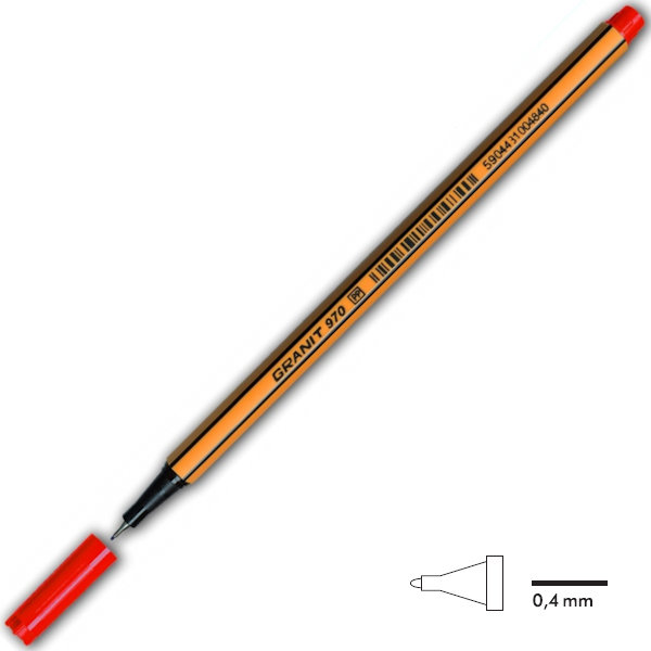 Cienkopis 0.4 Mm C970 Czerwony, Granit