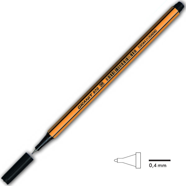 Cienkopis 0.4 Mm C970 Czarny, Granit