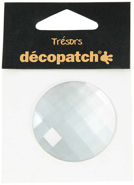 Kryształkowe Ozdoba Kaboszon Biały Śr.45Mm. Bj013 O, Decopatch