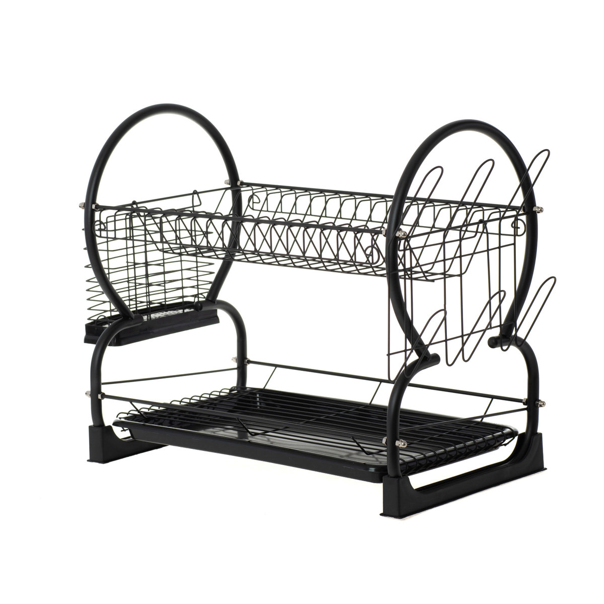 Suszarka Do Naczyń Dwupoziomowa Czarna Omega 56X39X25 Cm 1482