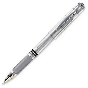 Faber Castell Uni ball Srebrny Signo rollerball Pen Metallic-kolory Gel-rollerball Pen 1 MM koronka, 0,65 MM szerokość linii, z uchwytem z gumowa powierzchnia. o-153-rollerball Pen (12 sztuk) UM153 AR