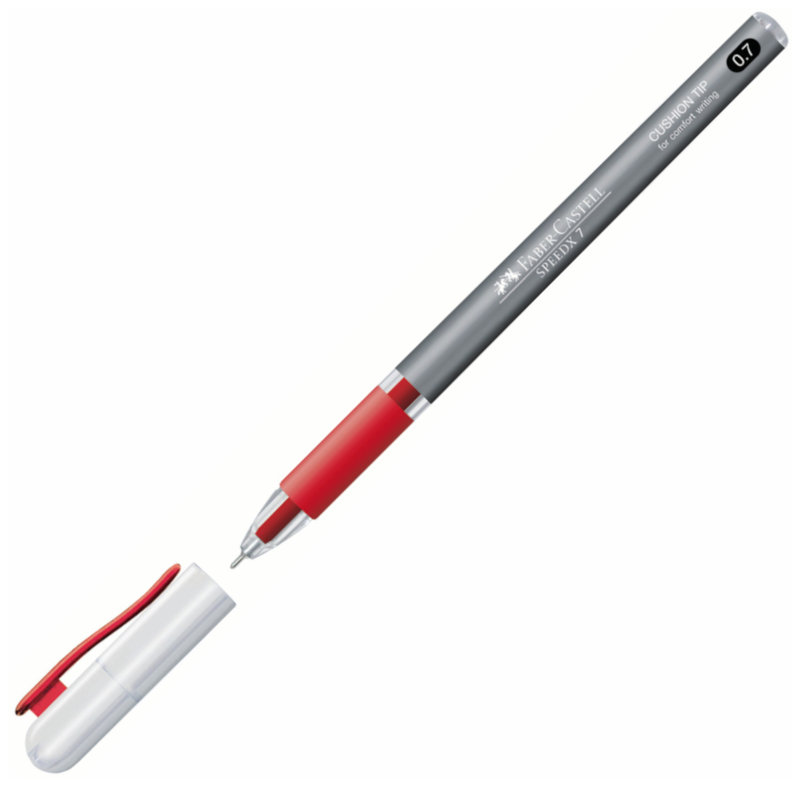 Długopis Speedx 7 Czerwony 0.7 Mm Korpus Titanum, Faber-Castell