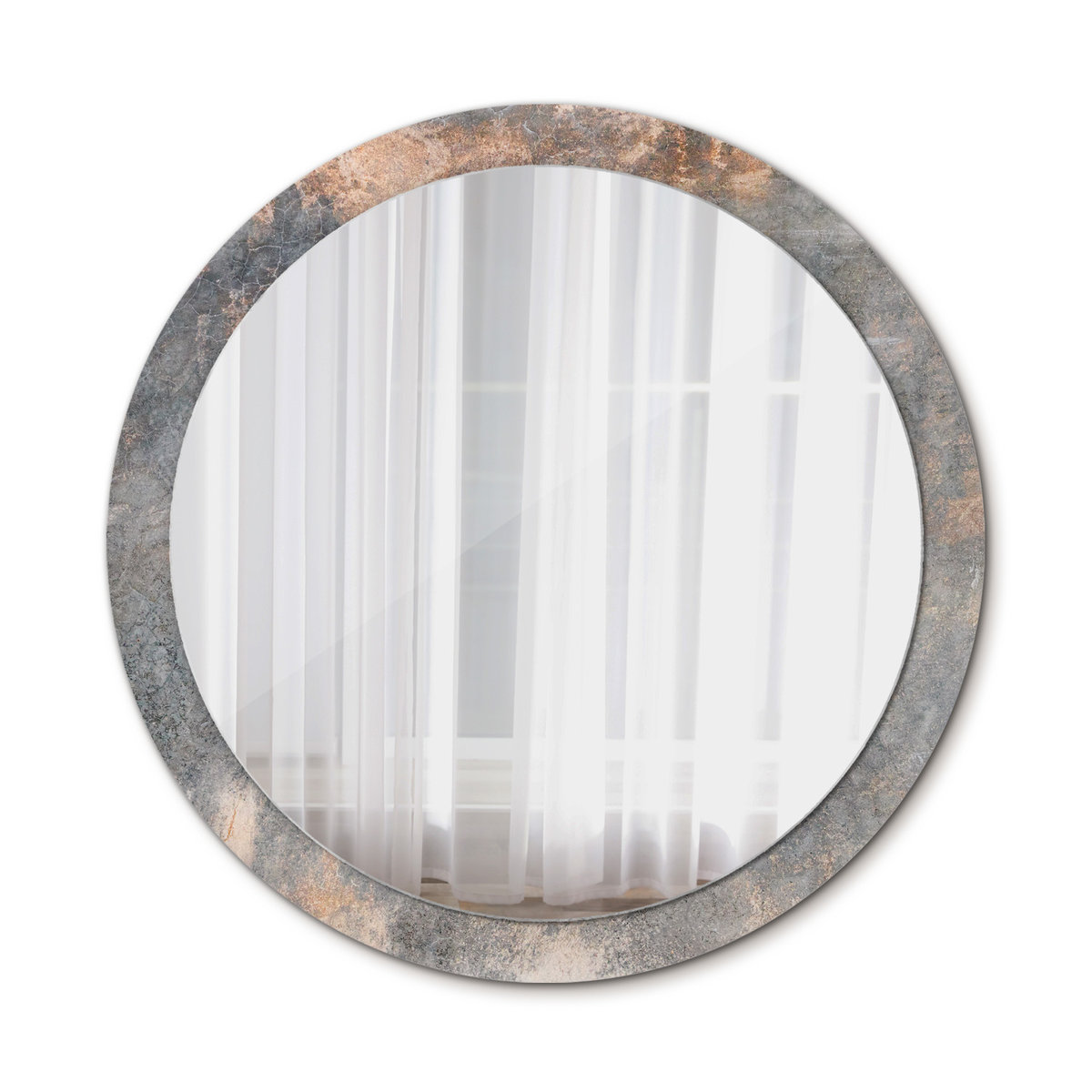 Okrągłe Lustro Łazienkowe Vintage beton 100cm