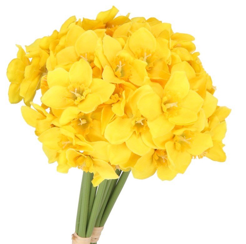 Żonkil Żonkile Bukiet Sztuczne Kwiaty Jak Żywe 41cm