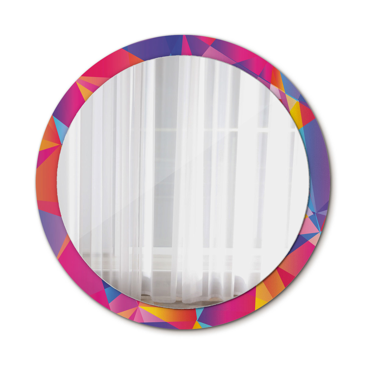 Nowoczesne Lustro Kompozycja geometryczna 100cm