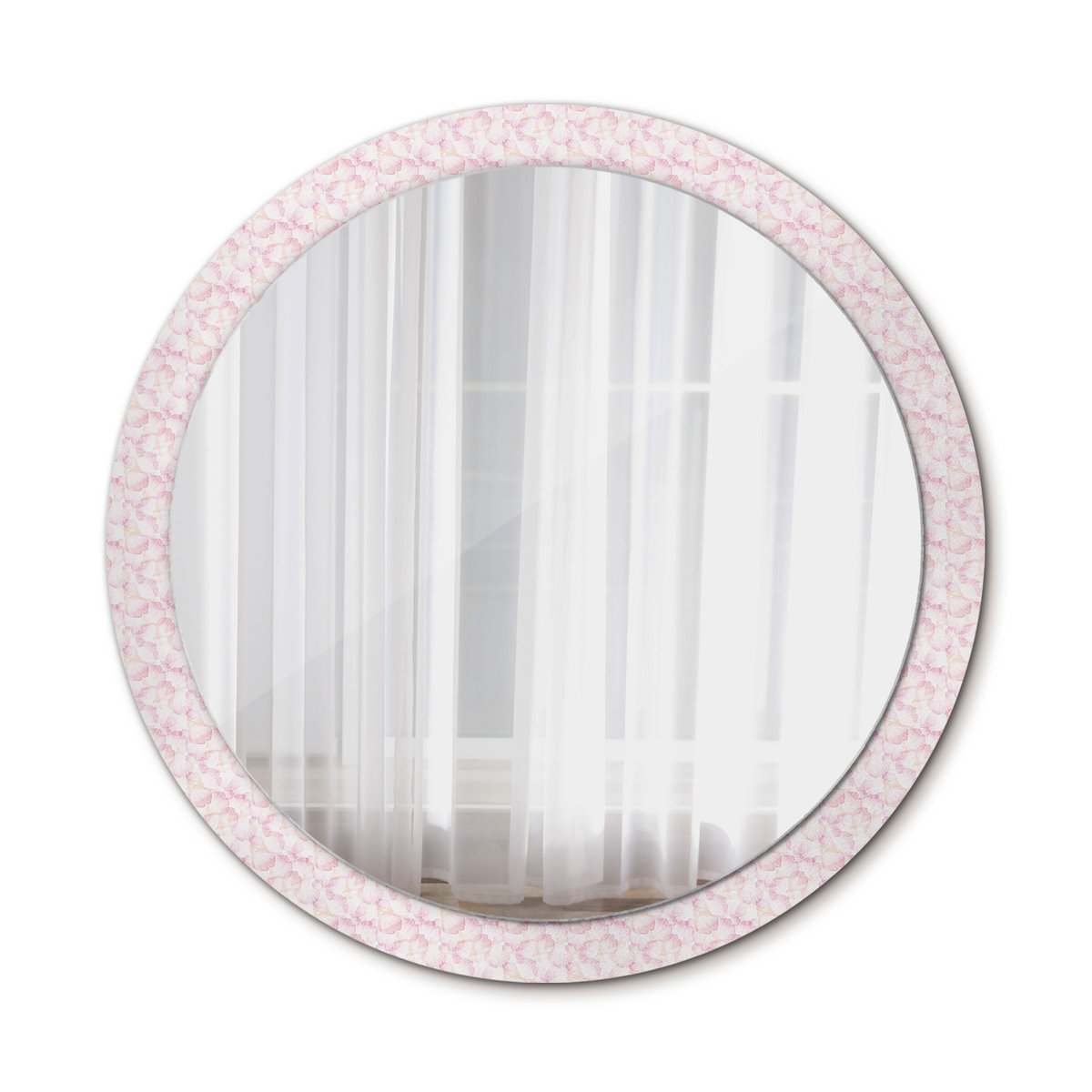 Okrągłe Lustro Łazienkowe Płatki kwiatów 100cm
