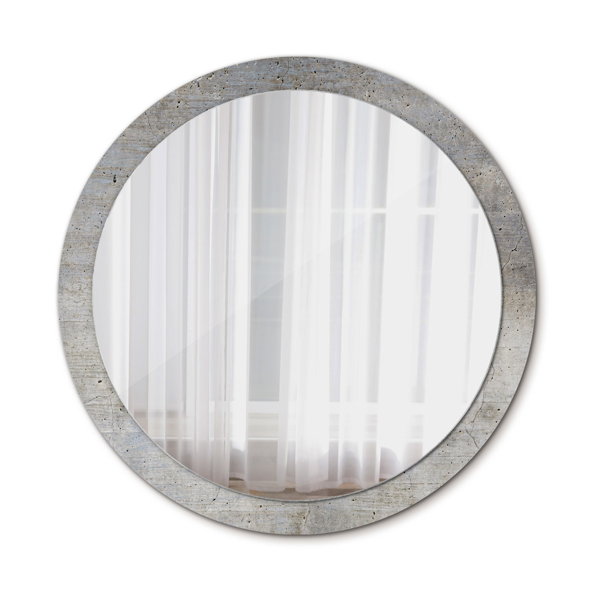 Nowoczesne Lustro do Salonu Szary beton 100cm