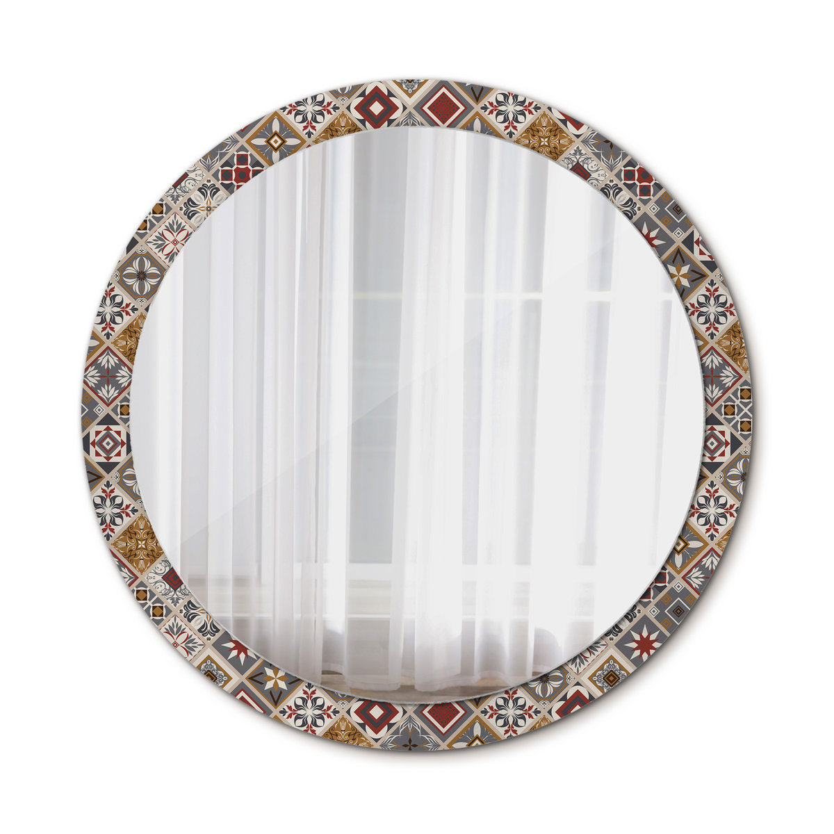 Nowoczesne Lustro do Salonu Turecki wzór 100cm