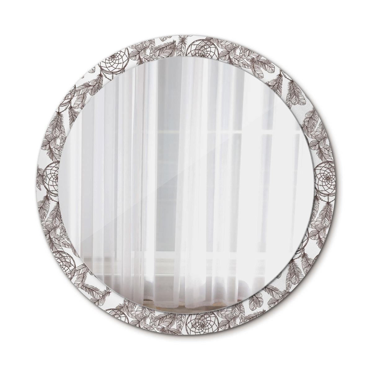 Nowoczesne Lustro Okrągłe Łapacz snów 100cm