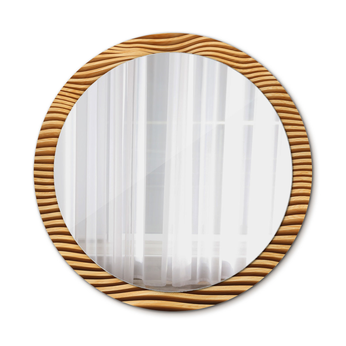 Nowoczesne Lustro do Łazienki Drewniana fala 100cm