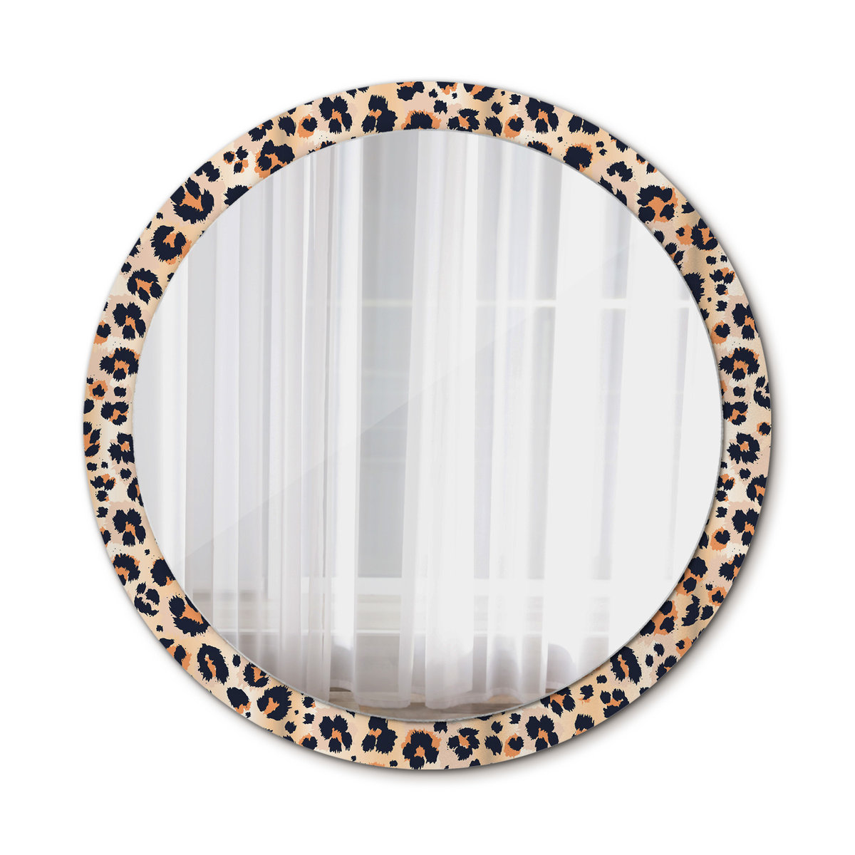 Ścienne Lustro Rama Glamour Wzór w cętki 100cm