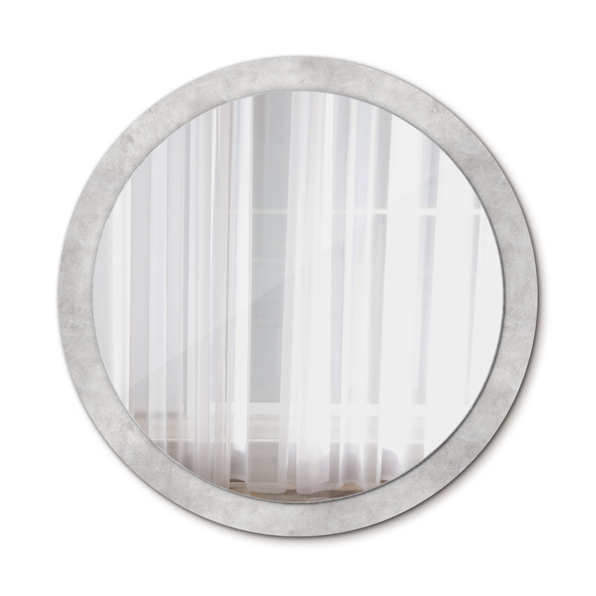 Nowoczesne Lustro Okrągłe Betonowa tekstura 100cm