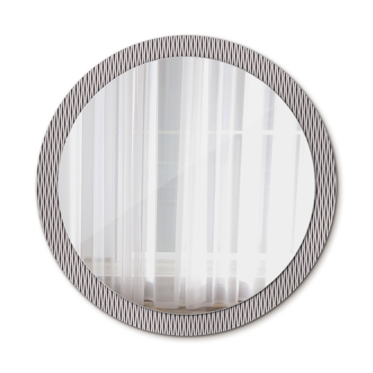 Nowoczesne Lustro Geometryczny wzór kropek 100cm