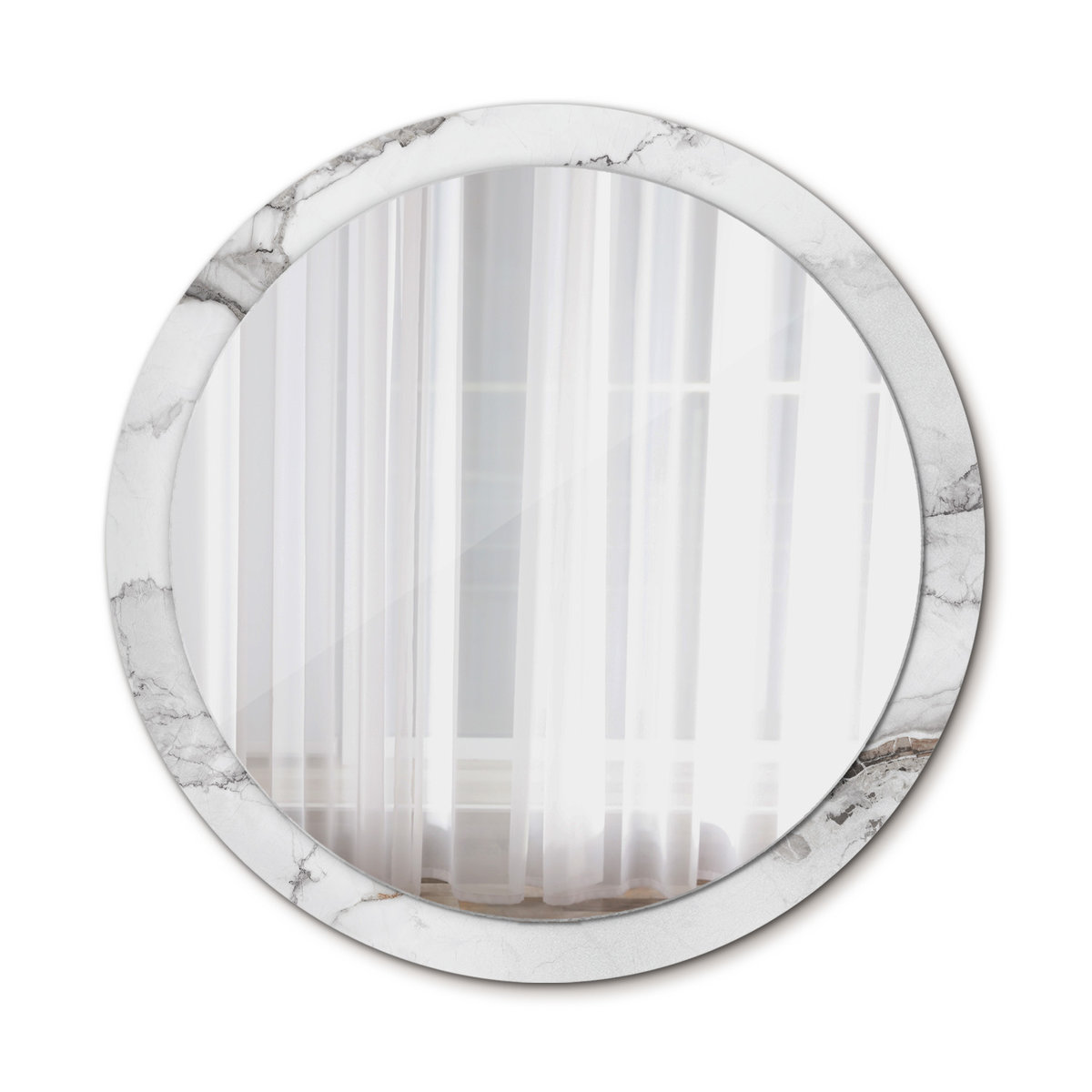 Nowoczesne Lustro do Salonu Biały marmur 100cm
