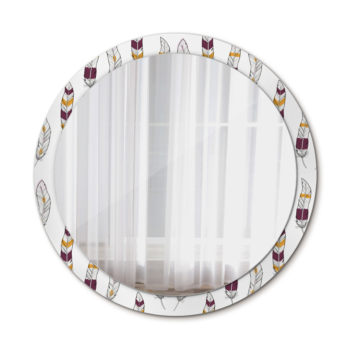 Nowoczesne Lustro do Łazienki Salonu Pióra 100cm