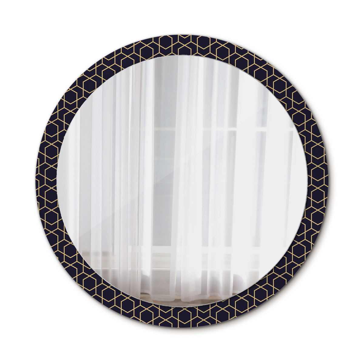 Nowoczesne Lustro Abstrakcyjny geometryczny 100cm