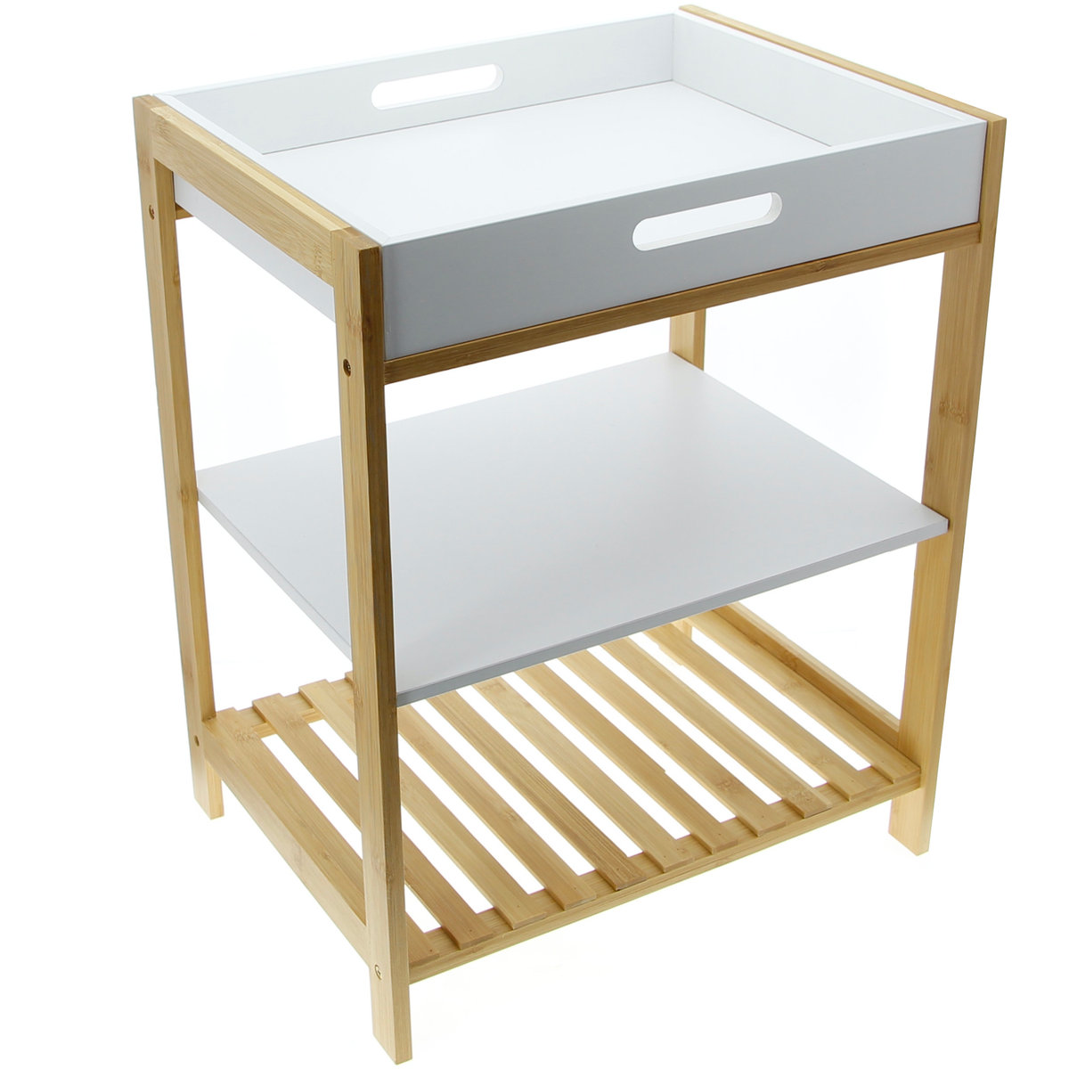 Regał Półka Bambusowa Szafka Łazienkowa 50X40X30cm