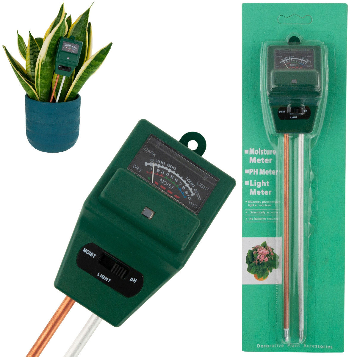 Kwasomierz Miernik Do Ph Gleby Ziemi Słońca 3W1