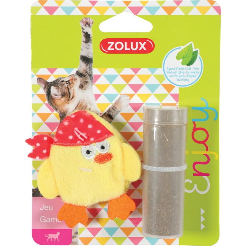 Zolux Zabawka dla kota Pirat z kocimiętką żółty