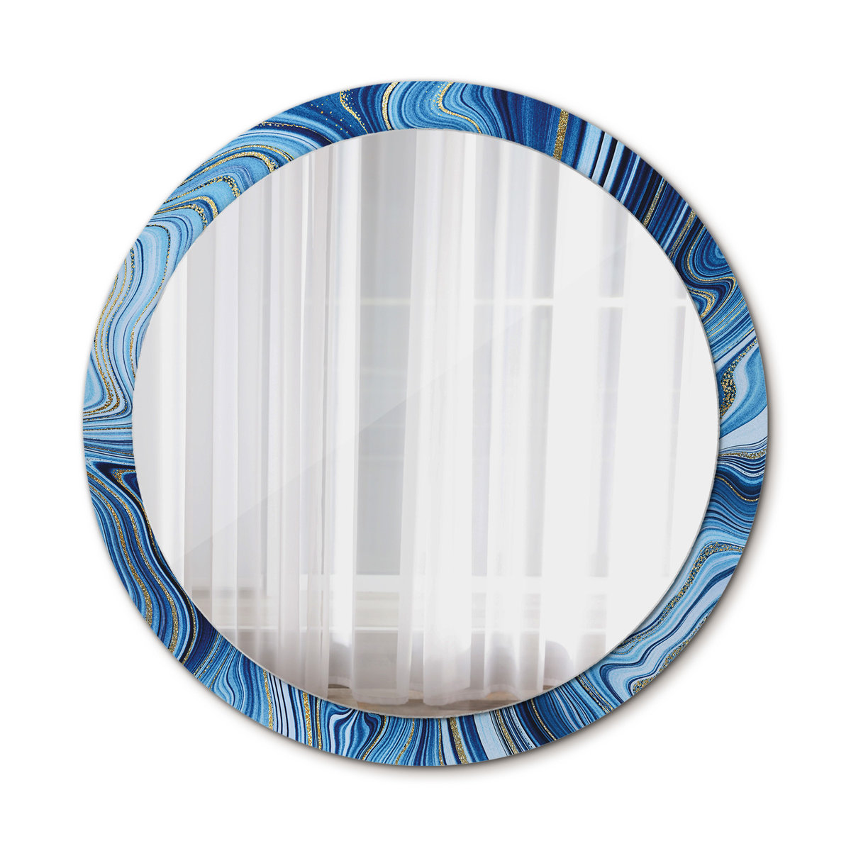 Okrągłe Lustro Wizaż Marmurowa rzeka 100cm