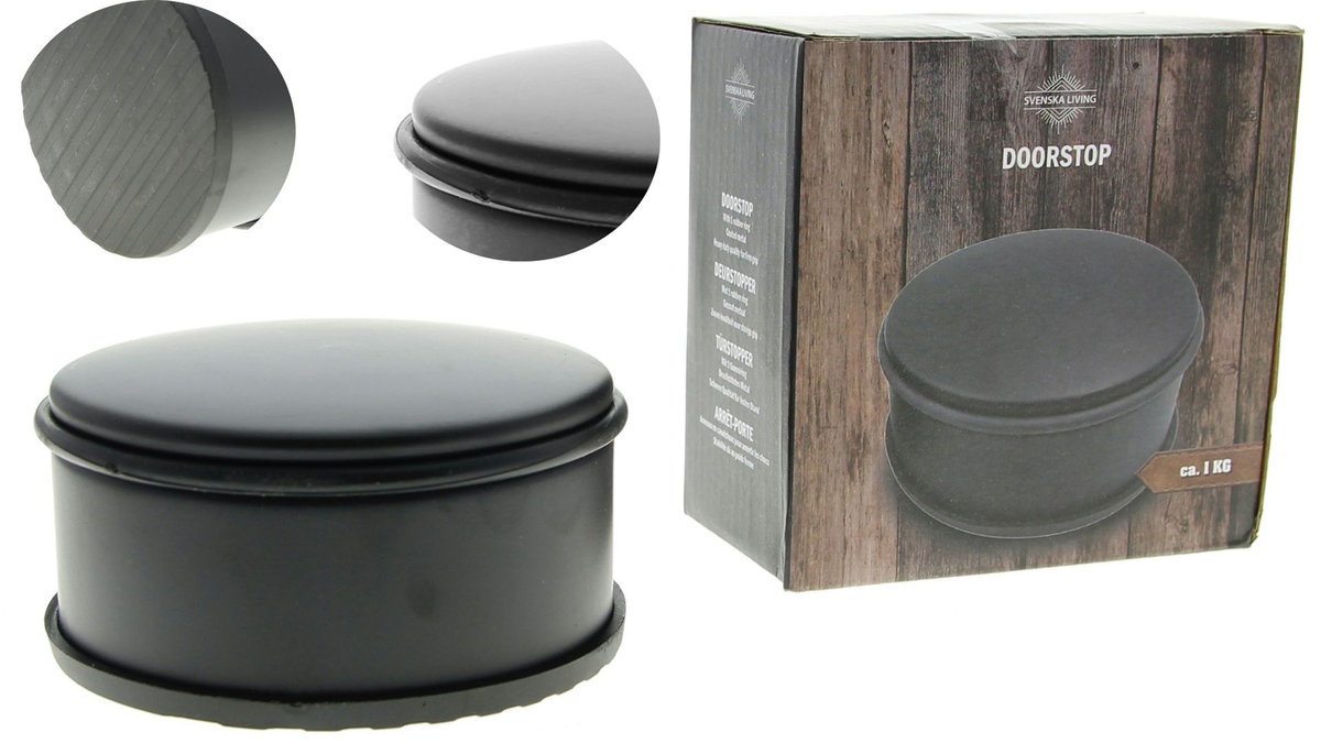 ODBOJNIK ODBÓJ DO DZRWI CZARNY MAT CIĘŻKI