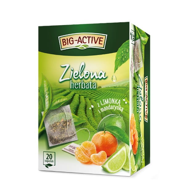 Herbata Big-Active Mandarynka-Limonka Zielona 20 Kopert/30G