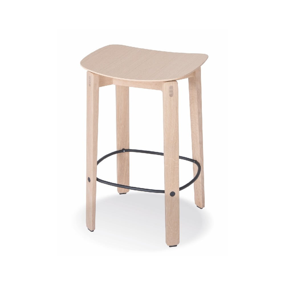 Naturalny niski hoker z drewna dębowego Gazzda Nora