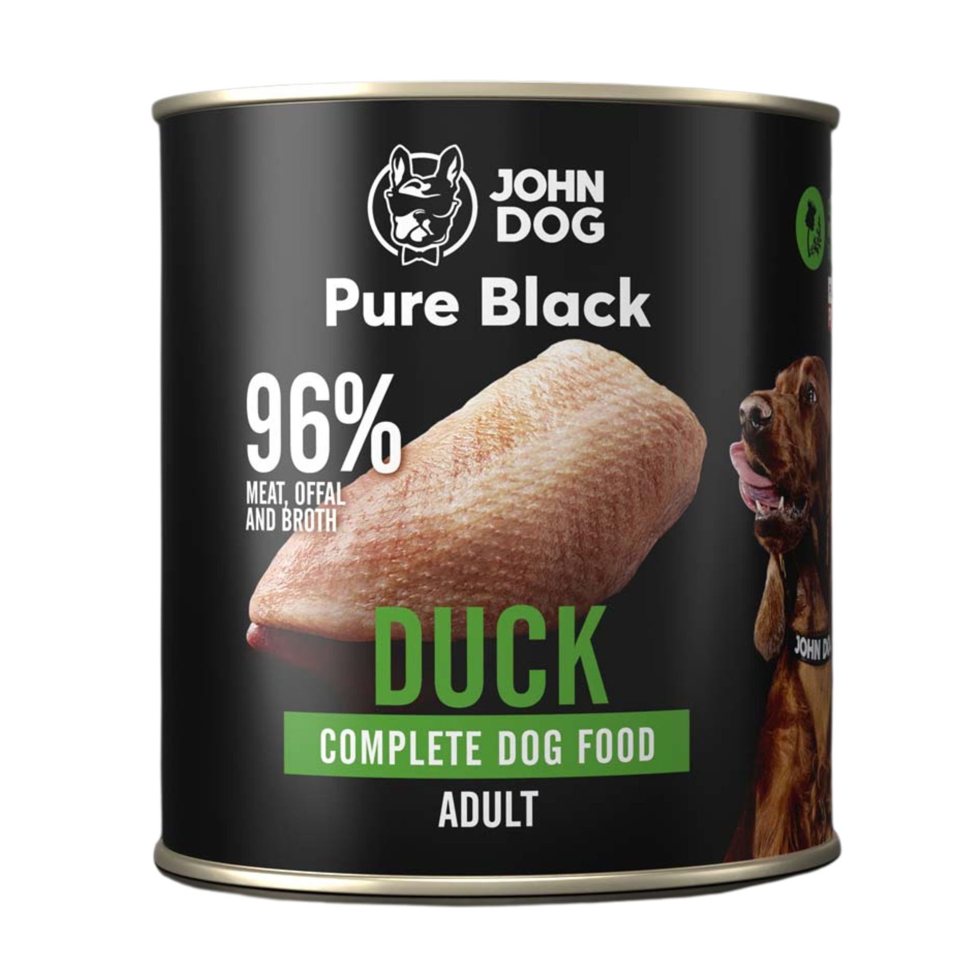 JOHN DOG Pure Black Mokra karma dla dorosłych psów Kaczka 800g