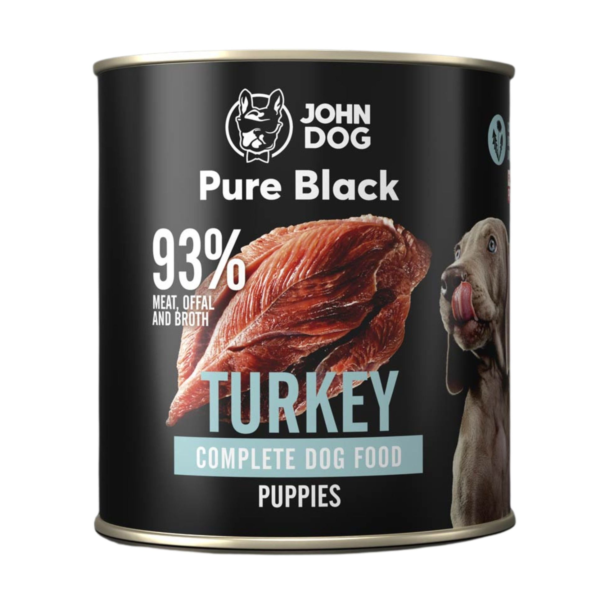 JOHN DOG Pure Black Junior Mokra karma dla szczeniąt Indyk 800g