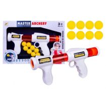 Pistolet bialy z piłeczkami 1004546 Norimpex