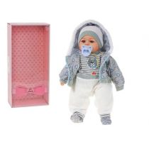 Lalka bobas 45cm ze smoczkiem, dźwiękiem 543133-560208 Adar