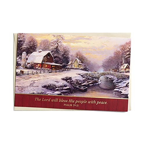 DaySpring - Thomas Kinkade - The Lord Will Bless His People - 18 świątecznych kartek i kopert (J3159)